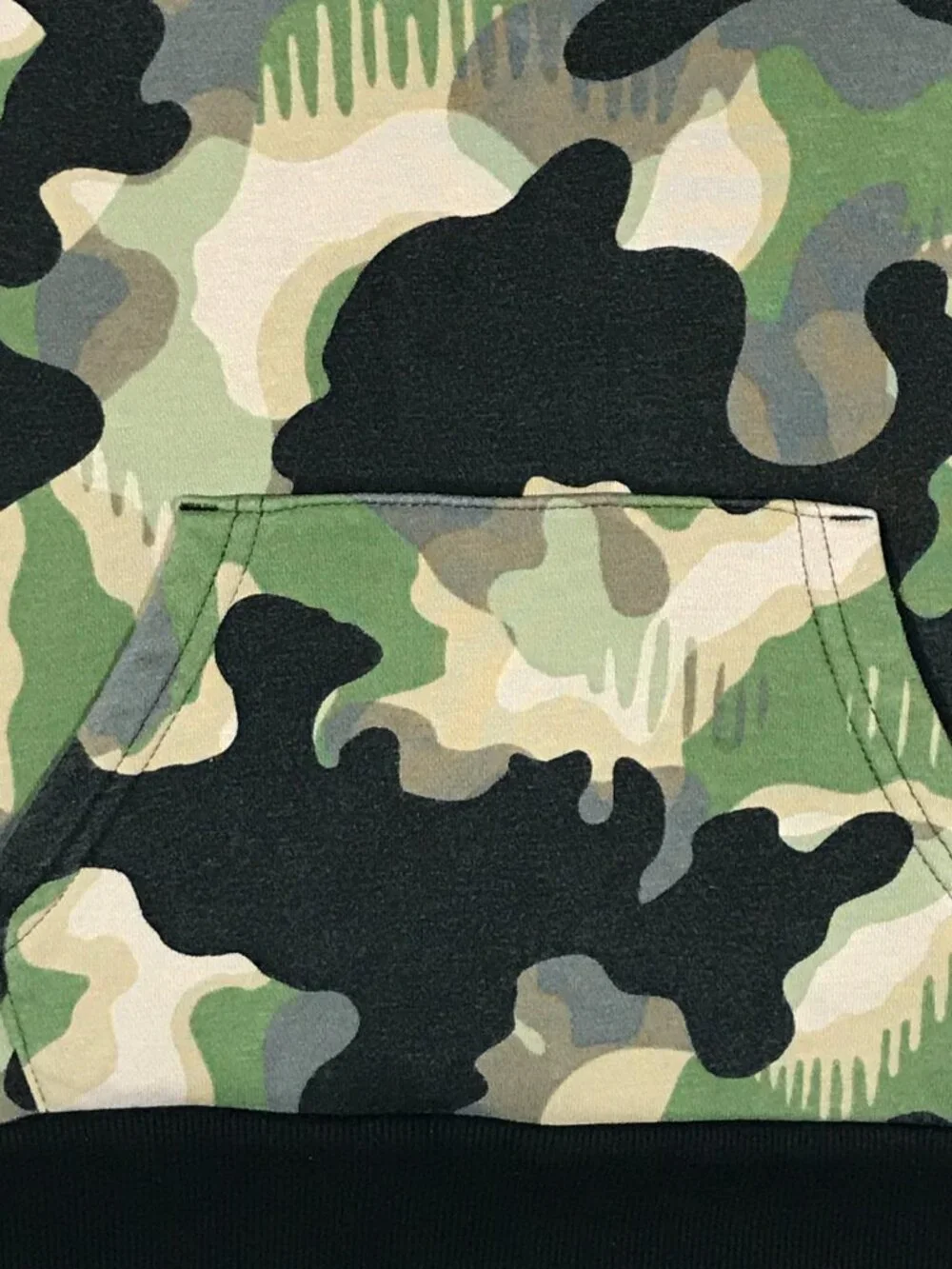 Converse Kid's Small 8-10 Camouflage Long Sleeve Hoodie Sweatshirt
